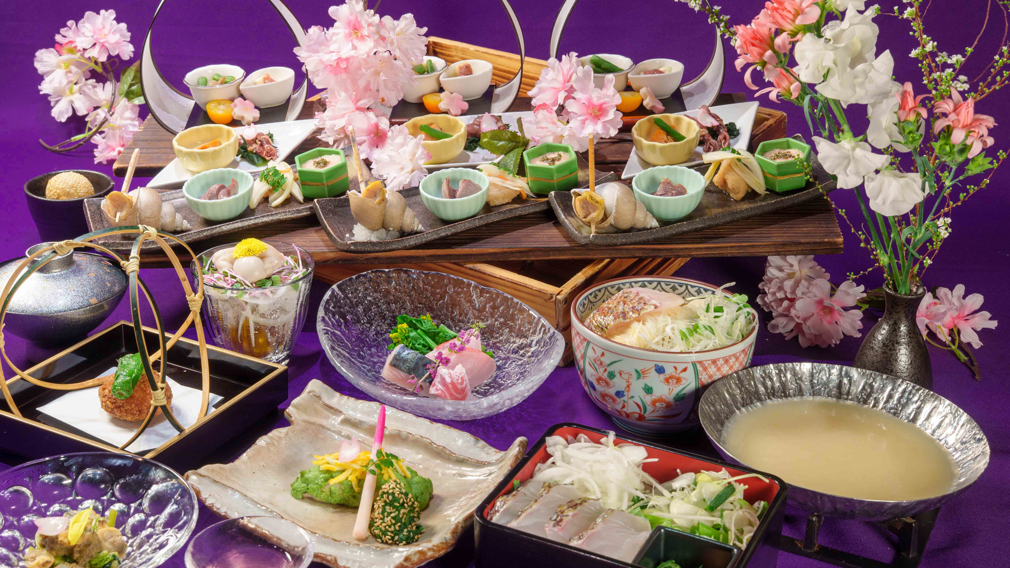 『坂の花 特製』四季の膳菜10種と季節のしゃぶしゃぶコース