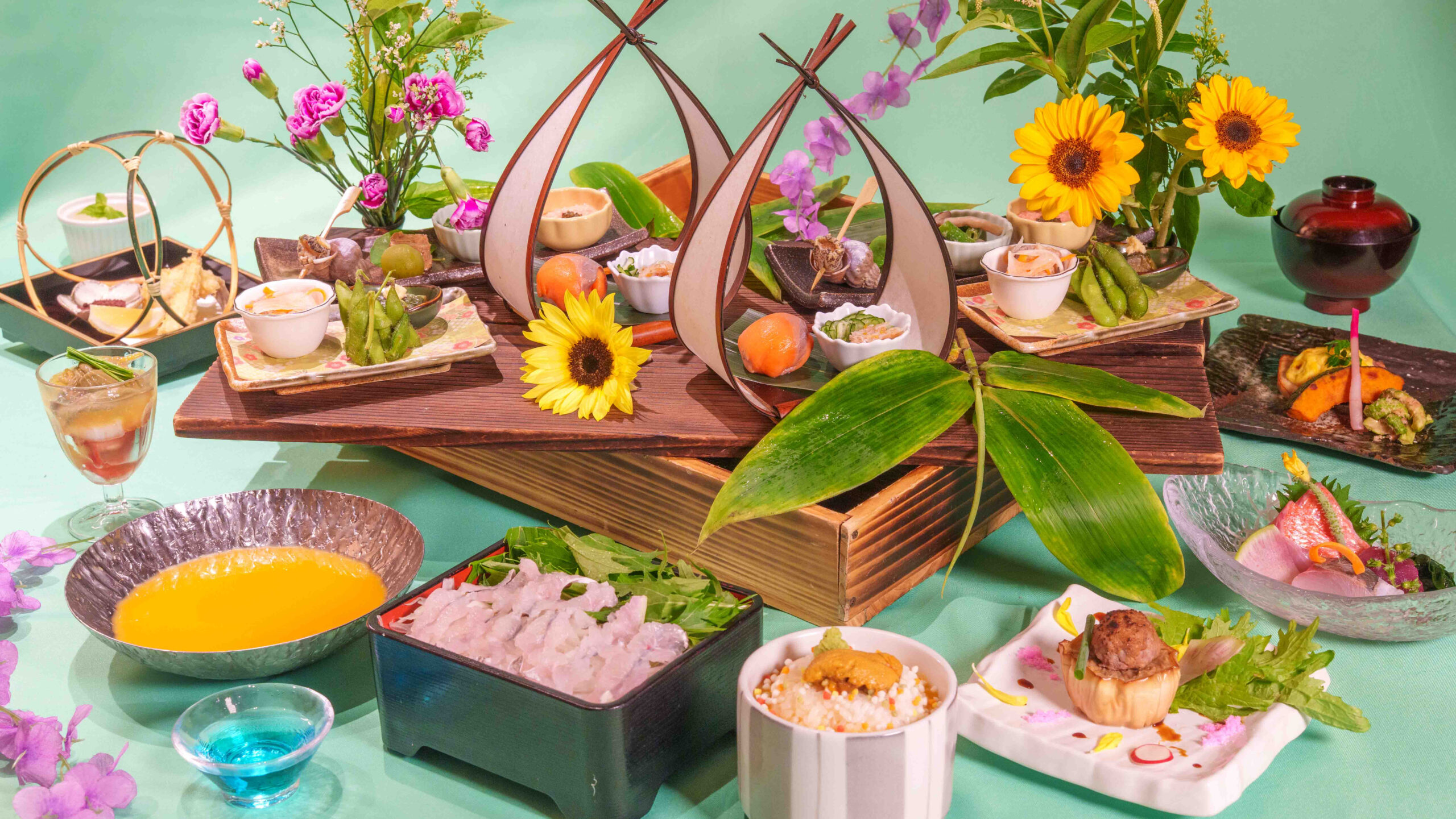 『坂の花 特製』四季の膳菜10種と季節のしゃぶしゃぶコース