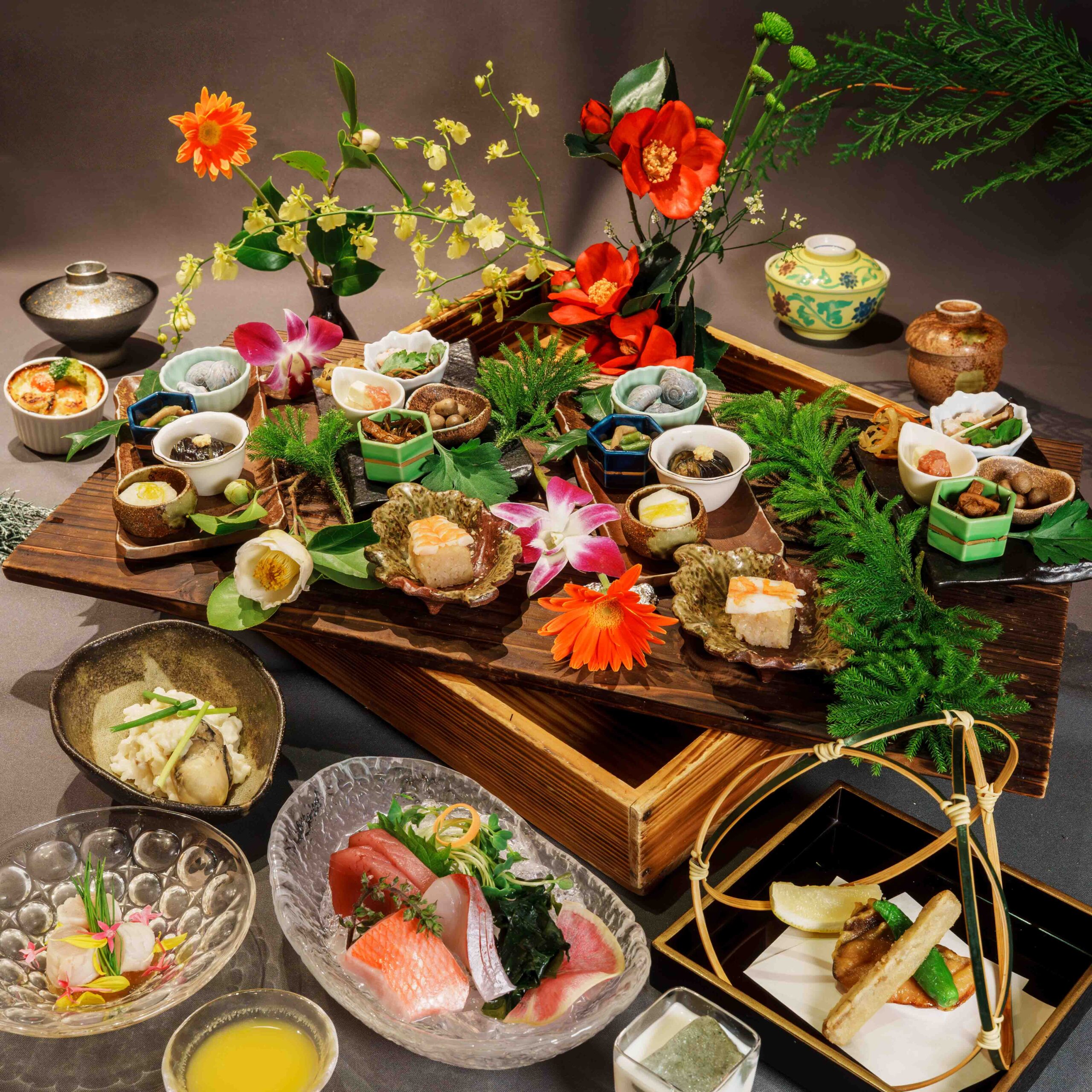 『坂の花 特製』四季の膳菜10種「椿」つばきコース